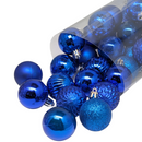 Ball Watch Shatterproof 40mm Ornaments - Set of 34 - Blue - Christmas >> Ornaments >> Shatterproof - by Lamphome