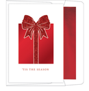 Foil Accented Embossed Cards (Red Gift Box with Bow)