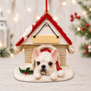 Ceramic Doghouse Ornament - French Bulldog - Animals - by E&S Pets - view 2