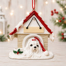 Ceramic Doghouse Ornament - Maltese - Animals - by E&S Pets - view 2