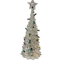 8 Inch Lighted Acrylic Christmas Tree - Clear