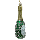 Champagne Bottle Glass Ornament