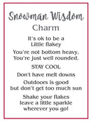 Snowman Wisdom Charm