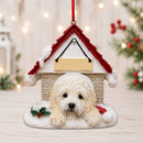 Ceramic Doghouse Ornament - Goldendoodle - Animals - by E&S Pets