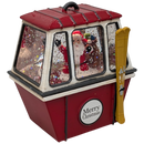 Merry Christmas Ski Gondola Lighted Snowglobe - Santa
