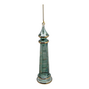The Egyptian Glass Lighthouse Ornament - Beacon of Seafoam and Ocean Teal - Christmas >> Ornaments >> Egyptian Glass - by Egy