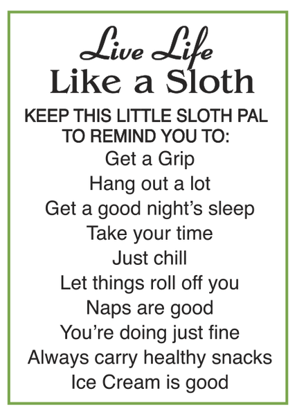Get a Grip Charm - Sloth Charm