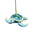 Sea Turtle with Light Blue Gems Ornament