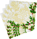 Holly Ceramic Ivory/Gold Luncheon Napkin