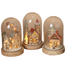 Illuminated Winter Village Domes -