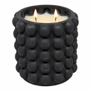 2 Wick Sandalwood Scented Candle in Matte Black Ceramic Jar