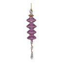 Amethyst Pagoda with Gold-Trimmed Crystal Drop