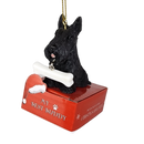 Scottie with Bone Ornament - Christmas >> Ornaments >> Animals - by E&S Pets