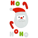 Jolly Santa 'Ho Ho Ho' Window Gel Clings