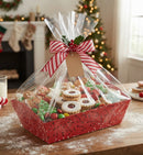 Cookie Tray With Cello Wrap - Holiday Candy Cane