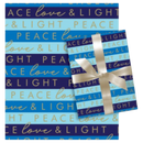 Peace, Love & Light Wrap (Navy and Sky Blue) - 25 sq. feet