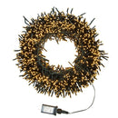 2000-Light Classic White LED Green Wire Cluster Garland