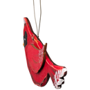 Ruby's Cardinal Grace: Hand-Painted Plywood Ornament