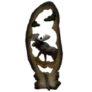 Moose In Feather Figurine