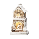 Lighted Musical Gingerbread House with Rotating Tree - 19 Inch
