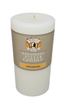Mole Hollow Unscented Pillar Candle (Stark White)  -