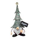 Lighted Metal Gnome Figurine -