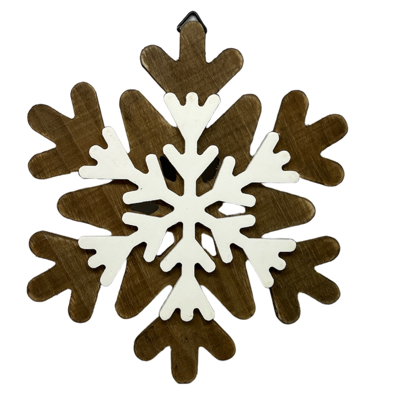 Wood Layered Snowflake Decor -