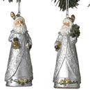 Silver Vintage Santa Ornament - - Christmas >> Ornaments >> Santa Claus - by Gerson - view 2