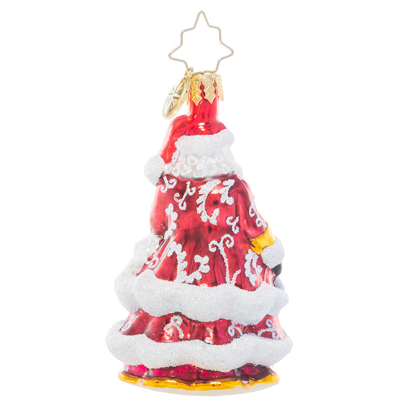 Christopher Radko Little Gem Glass Ornament - An En-deer-ing St. Nick - The Country Christmas Loft