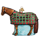 Snowflake Horse Glass Ornament