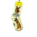 German Shepherd Crew Socks on Cream - Clothing >> Socks >> Adult - by Foozys