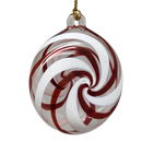 Peppermint Swirl Egyptian Glass Ornament