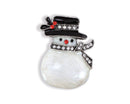 Pearlized Snowlady with Crystals Pin
