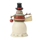 Snowman and Hanging Sign Figurine
