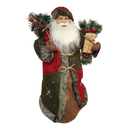 Woodland Cone Santa - Holding a Present - 24 Inches Tall