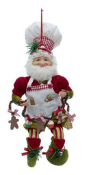Kringles 18 Inch Hanging Elf - Holding Cookies - Christmas >> Figurines - by Kurt Adler