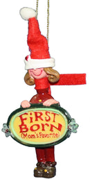 3.5 Inch Mom's Favorite Ornament - First Girl - The Country Christmas Loft