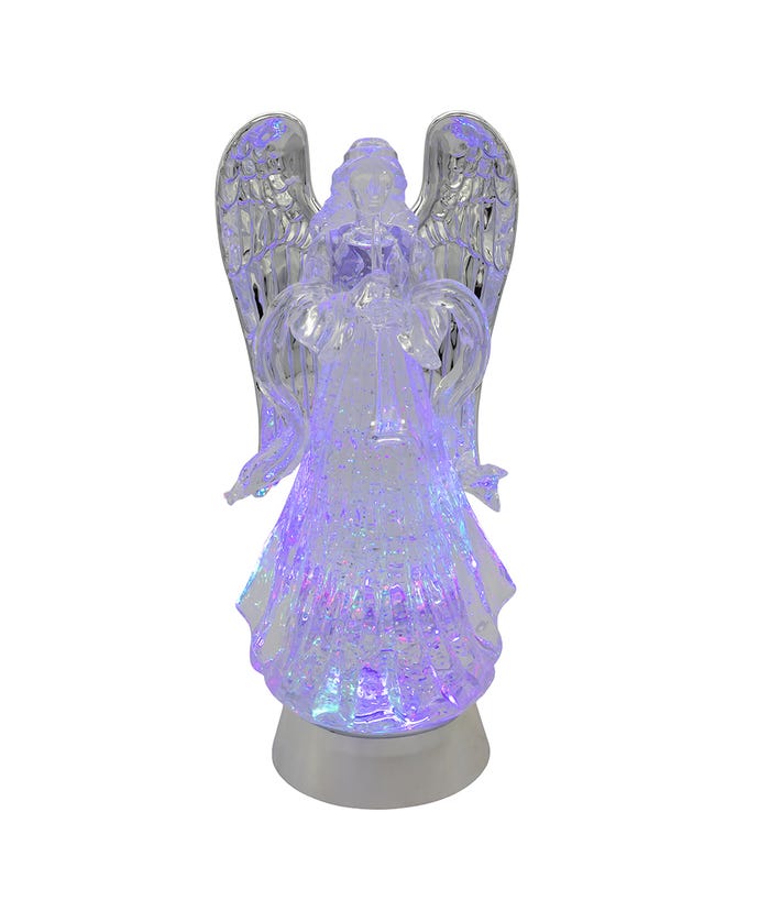 Illuminated Angel Water Globe B/O