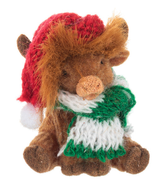 Holiday Highland Cow Charm