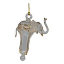 Clear and Gold Elephant Ornament