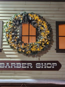 48 Inch PVC Flocked Wreath 150-light LED