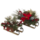 Holiday Sleigh with Floral Accent -