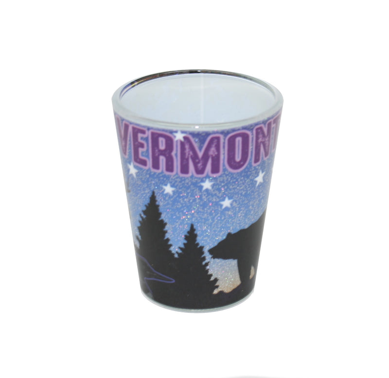 Vermont Night Time  Shot Glass