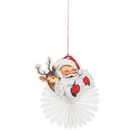 Retro Honeycomb Santa Ornaments Set of 3
