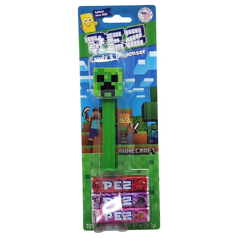 Minecraft PEZ Collection with 3 Candy rolls - Creeper