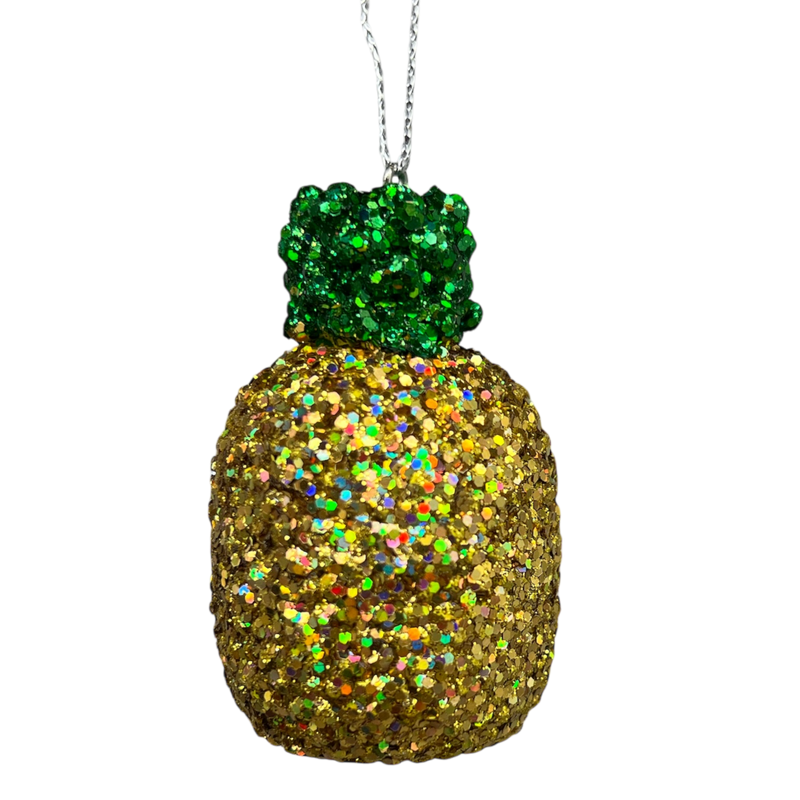 Bedazzled Pineapple Ornament - Tropical Sparkle