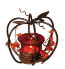Metal Apple with Glass Candle Holder