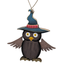 The Whimsical Wizard Owl Wooden Ornament