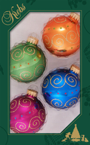 Krebs Value Glass Ornament 4 pack - Candy Brights - Christmas >> Ornaments >> Glass - by Christmas By Krebs