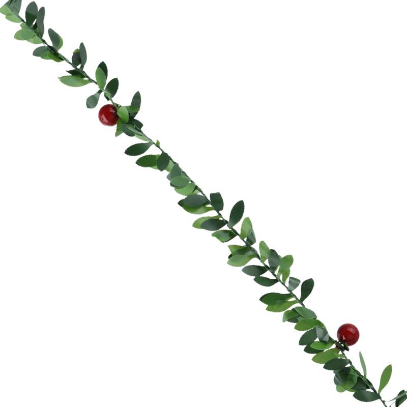 Whimsical Holly Garland - Berry Accents